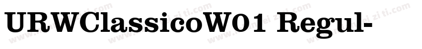 URWClassicoW01 Regul字体转换